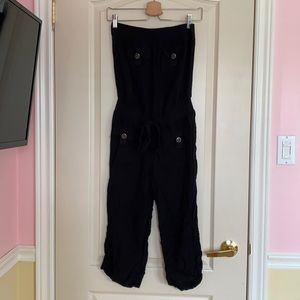 Black Strapless Jumpsuit